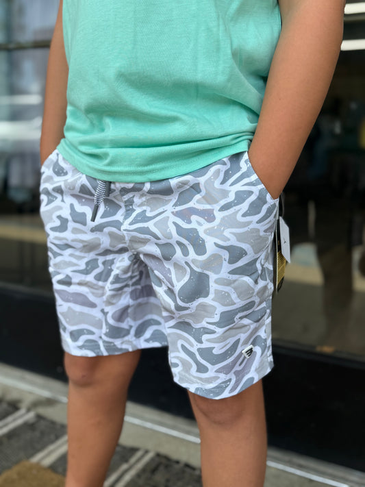 Burlebo - Youth/Toddler Athletic Short - White Camo