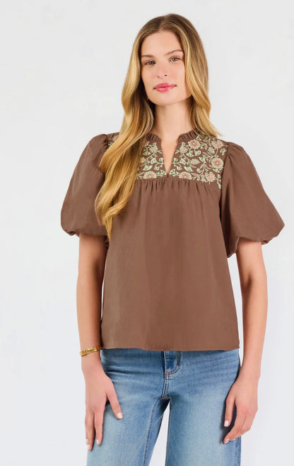 Mary Square Top Makayla Espresso