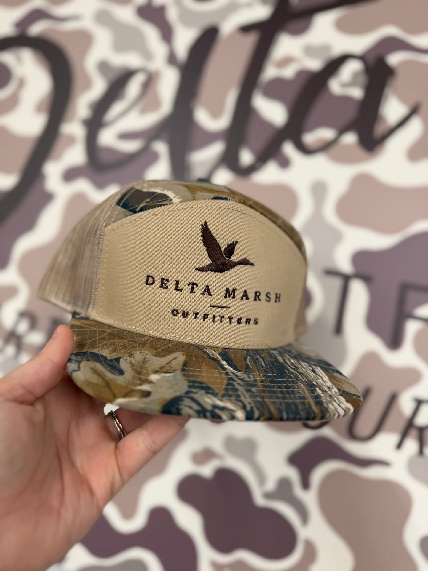 Delta Marsh Block 7 Panel- Lost Hat - Camo