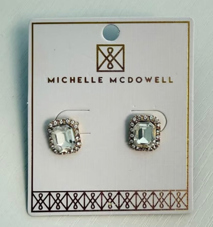 Michelle Mcdowell Hadley Clear Earrings