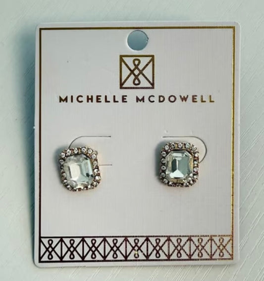Michelle Mcdowell Hadley Clear Earrings