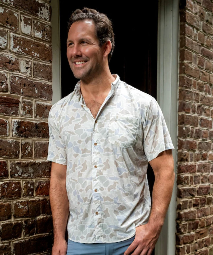Local Boy Lowcountry Button Down - Saltwater Camo
