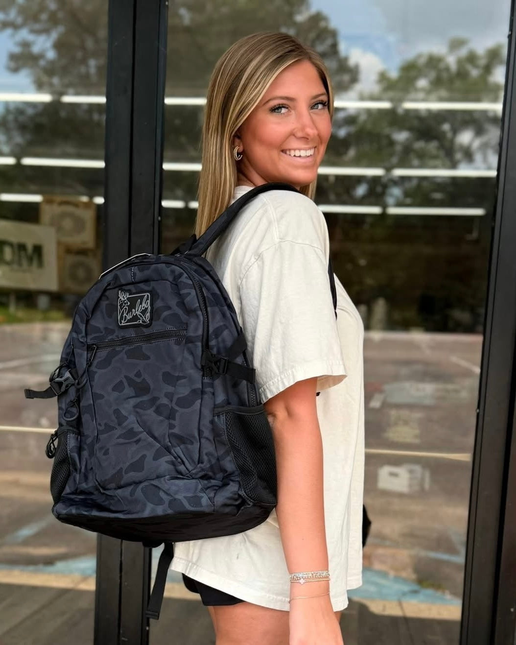 BURLEBO Black Camo Backpack