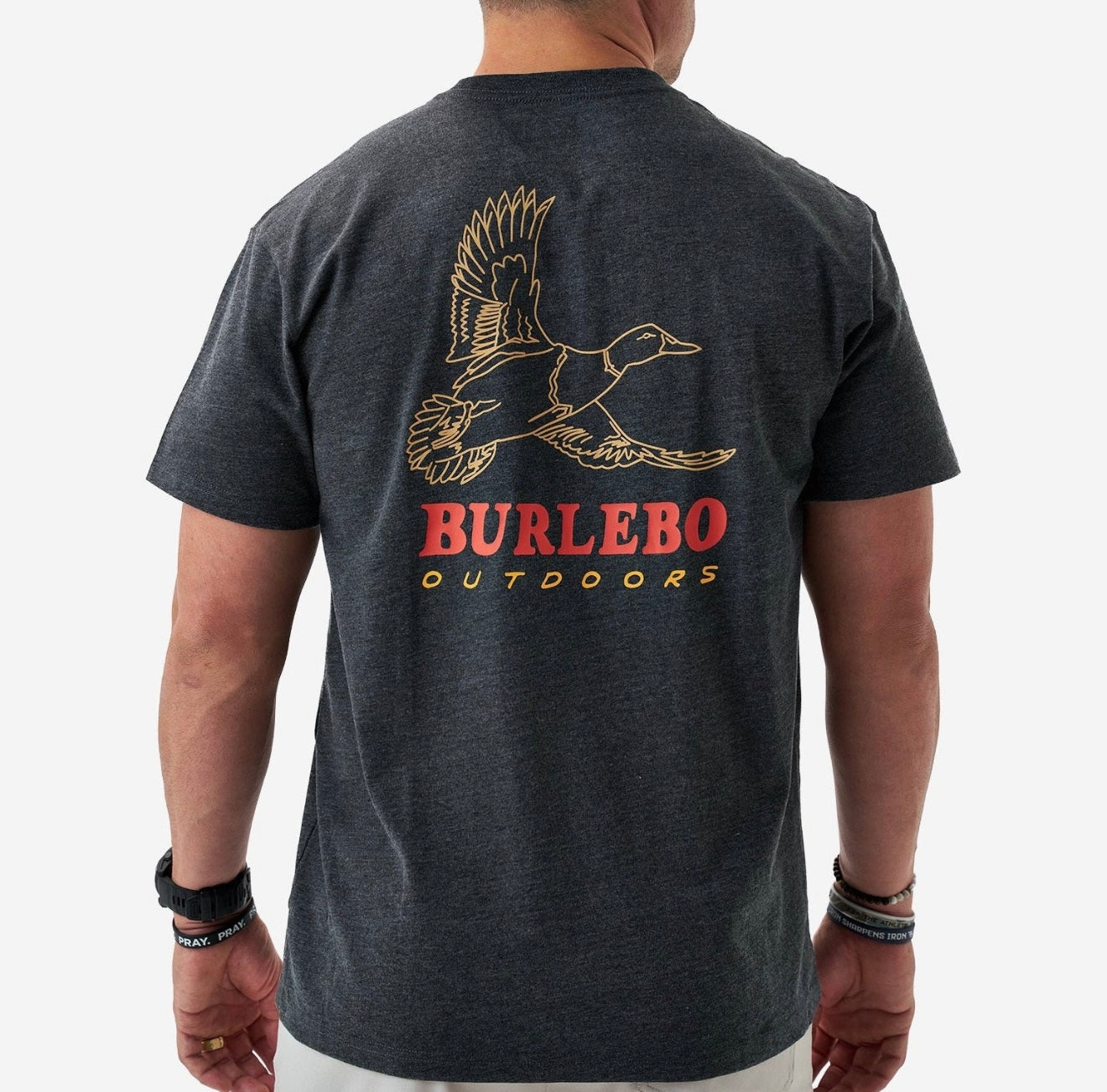 Burlebo Short Sleeve Tee - Duck Wild - Heather Black