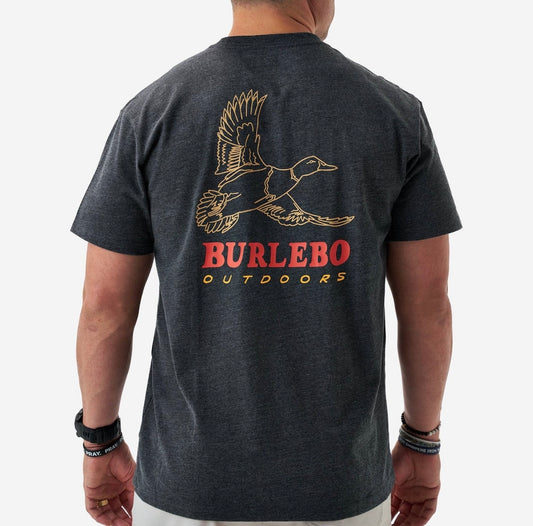Burlebo Short Sleeve Tee - Duck Wild - Heather Black
