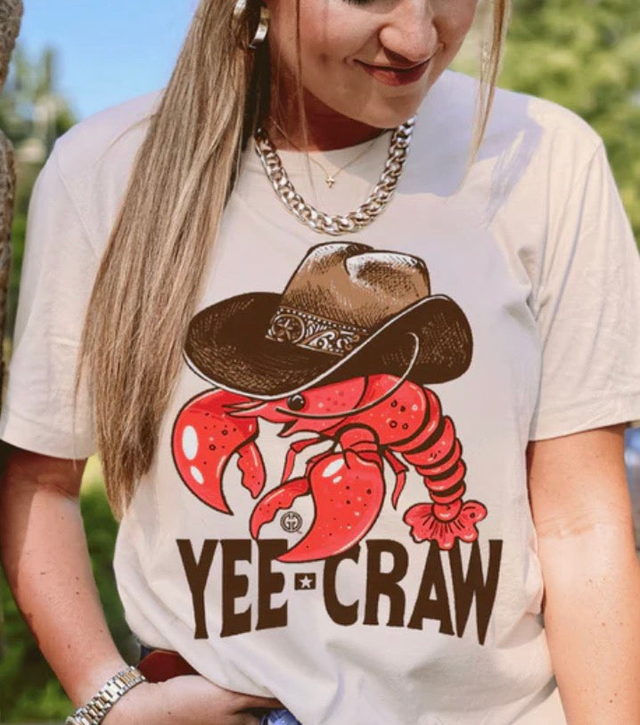 Girlie Girl Originals Adult Yee-Craw Tee- Sand