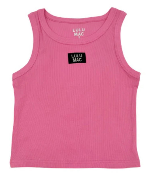 Lulu Mac OG Tank - Bubblegum/ Black Logo