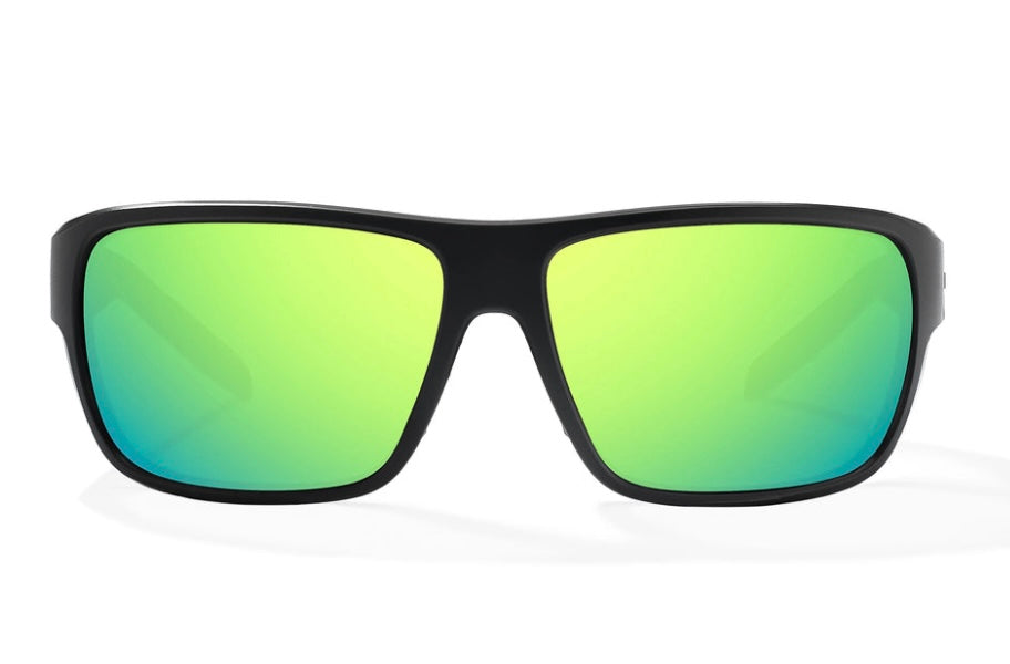 Bajio Rigolets - BLACK MATTE/ Green Mirror Glass - RIG220112
