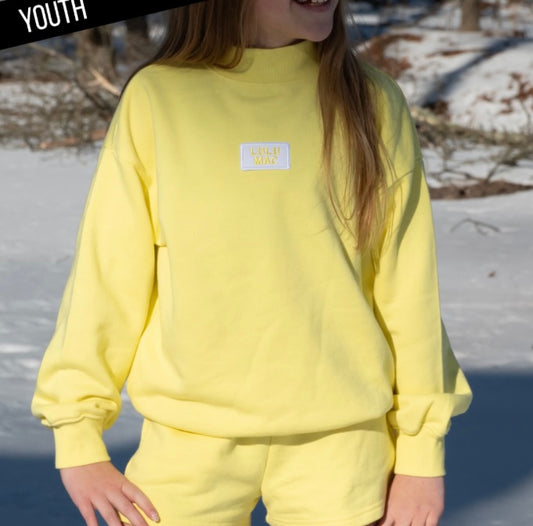 Youth Lulu Mac Longsleeve Terry Cloth Top - Yellow