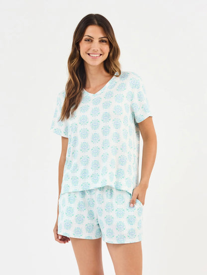 Mary Square Short Set Alli Meadow Dreams- Blue