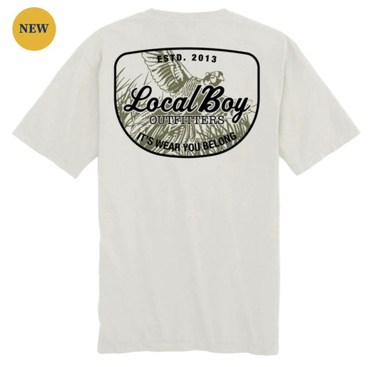 Local Boy Pheasant Patch SS Tee - Silver