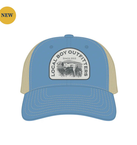 Youth Local Boy Vintage Pointer Trucker Hat - Columbia Blue/Khaki
