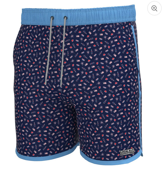 Local Boy Wando Swim Trunks - Land Of The Free