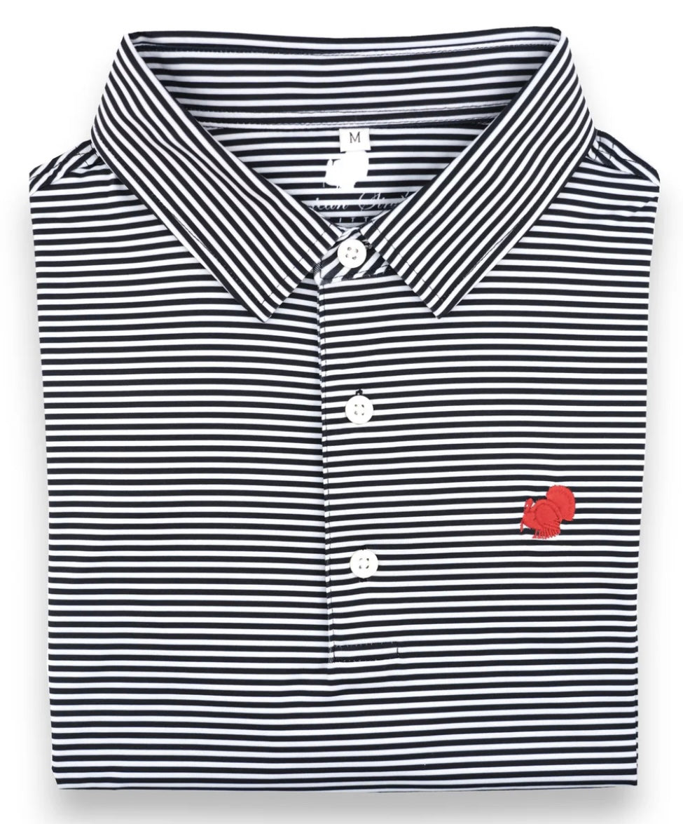 Youth American Strutter Performance Polo - Black/White