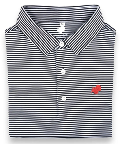 Youth American Strutter Performance Polo - Black/White