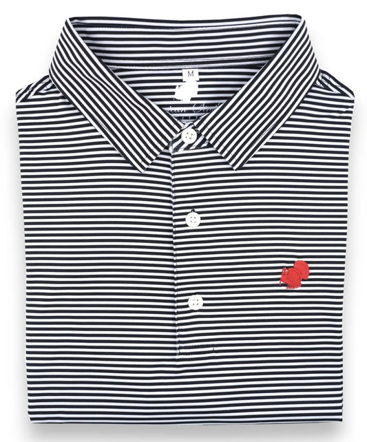 Youth American Strutter Performance Polo - Black/White