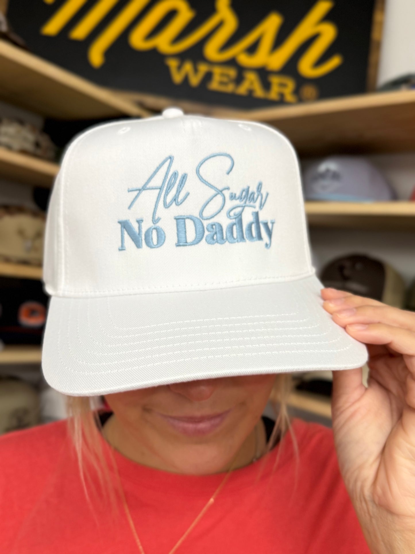 MHC All Sugar No Daddy Trucker Hat: White Otto