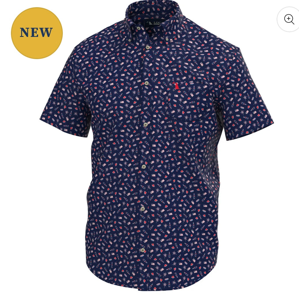 Local Boy Lowcountry Button Down - Land Of The Free