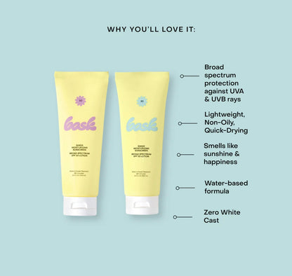 Bask Sheer Moisturizing SPF 50 Lotion