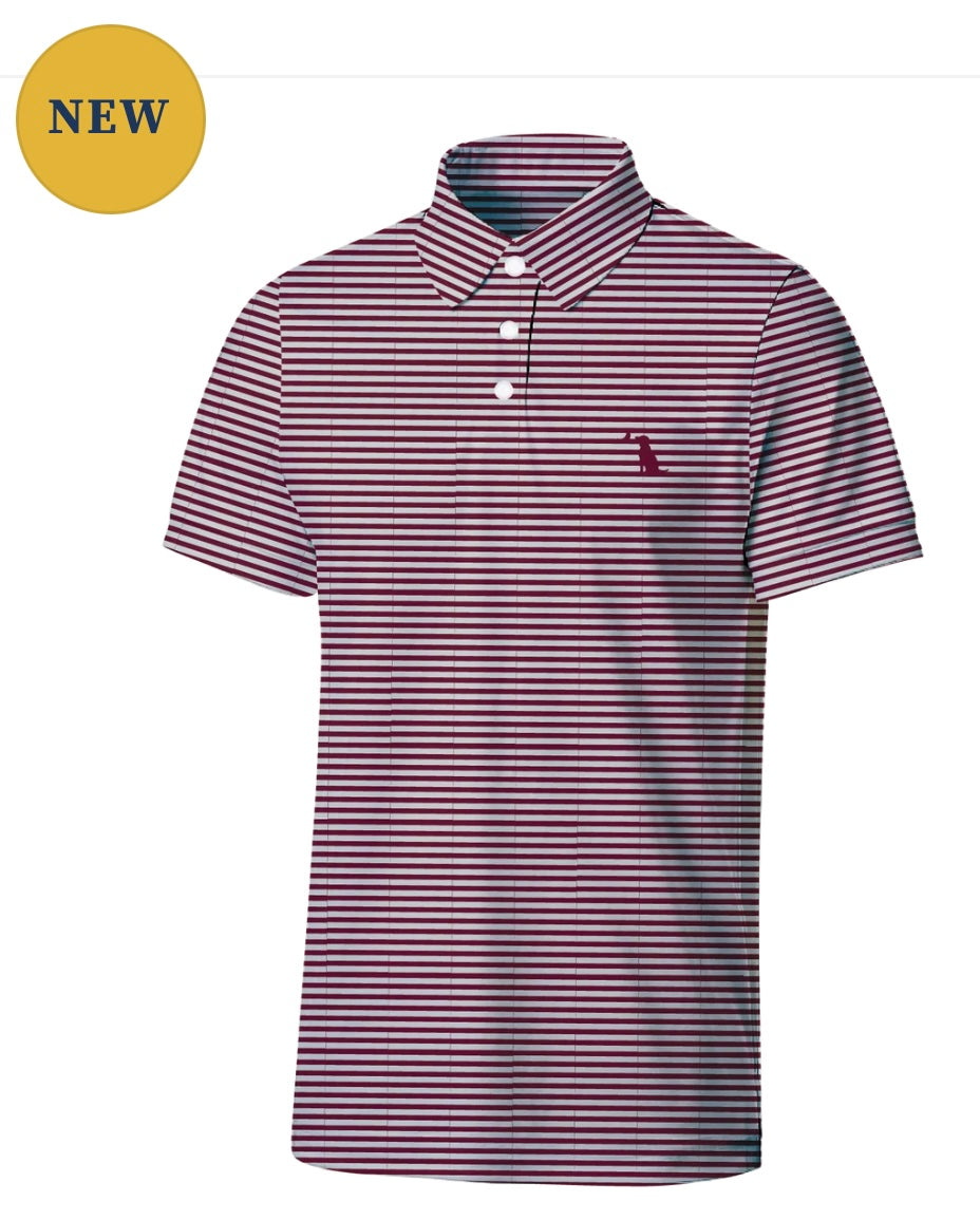 Local Boy Outfitters Palms Polo - Maroon/Light Gray