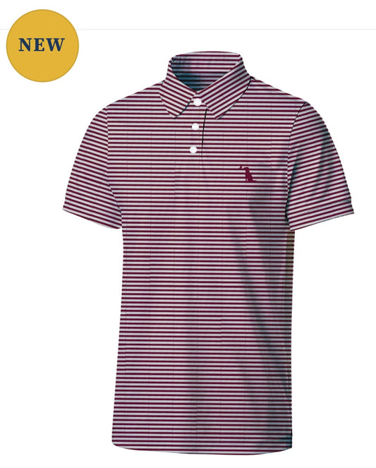 Local Boy Outfitters Palms Polo - Maroon/Light Gray