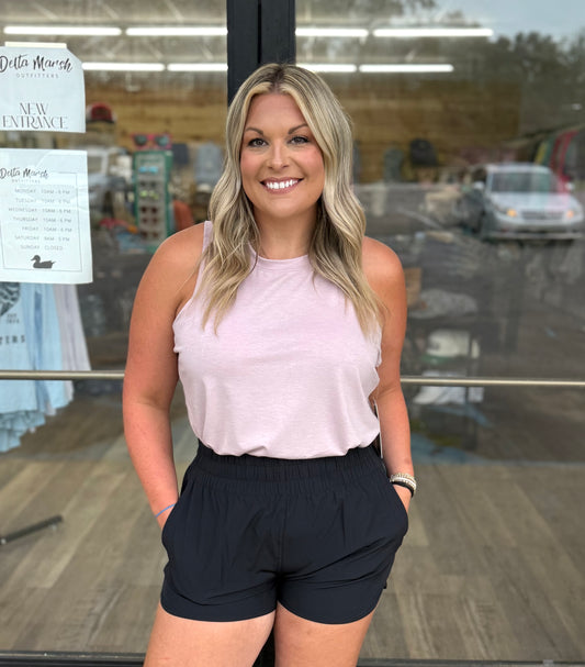 Local Girl Outfitters - LG High Waisted Volley Shorts - Black