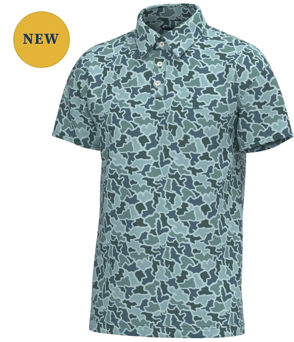 Youth Dirty Myrtle Polo - Blue Dog & Moon Camo