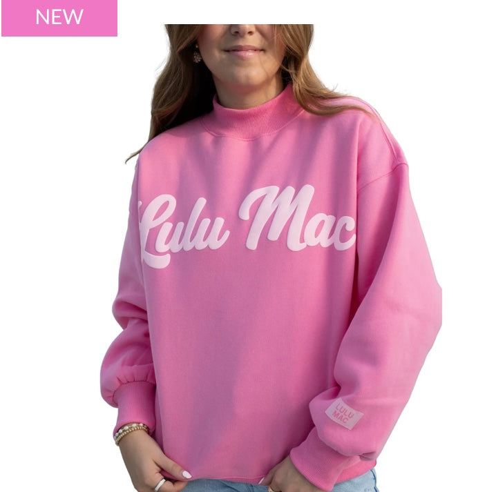 Lulu Mac Script Sweatshirt - Bubblegum/Light Pink