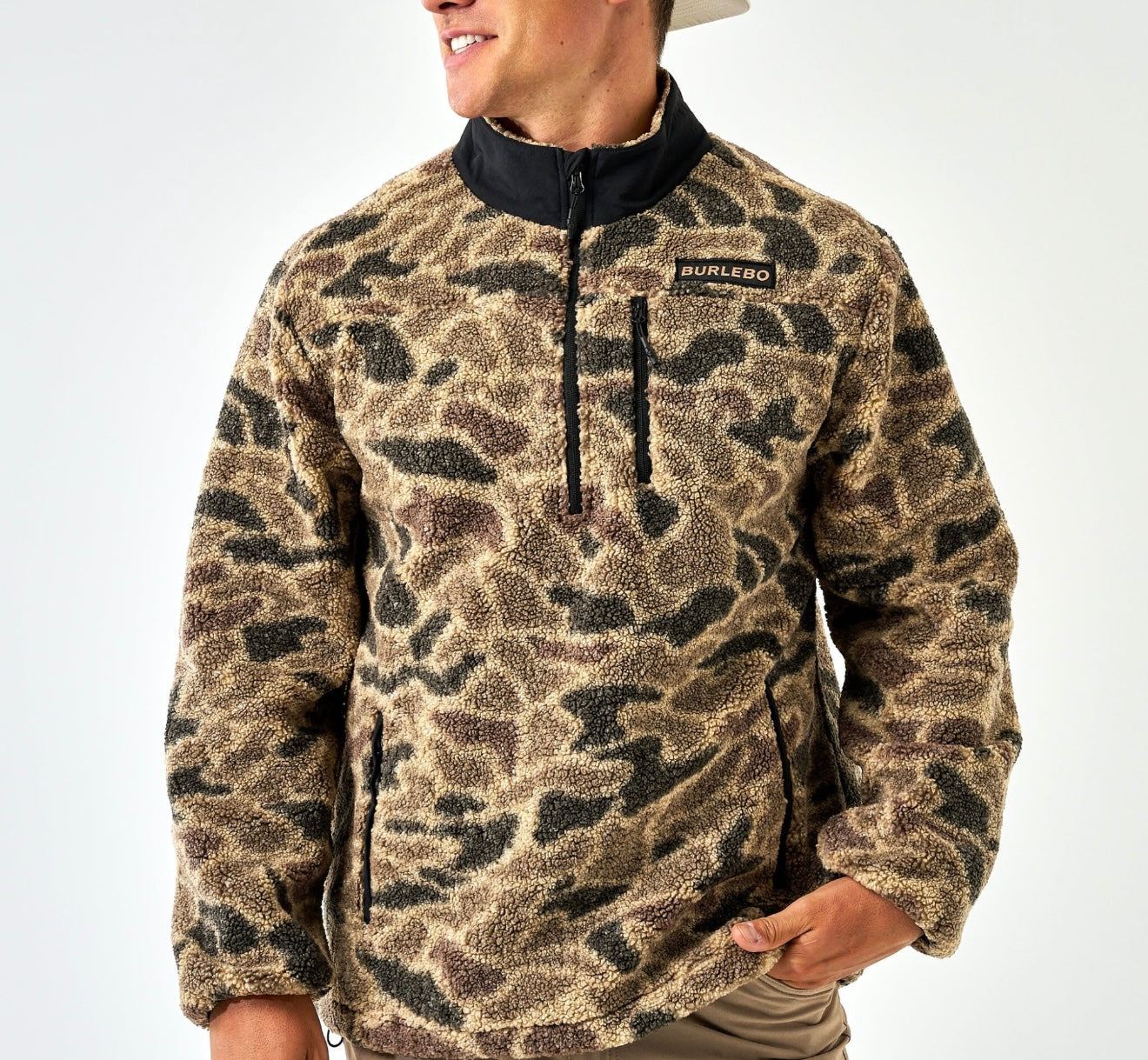 Burlebo Sherpa - Quarter Zip - Rocky Mountain Camo