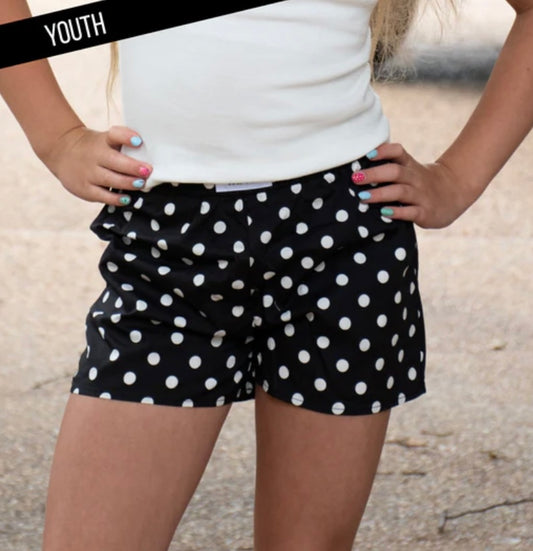 Lulu Mac Youth Black/White SM Polka Dot SHORTS