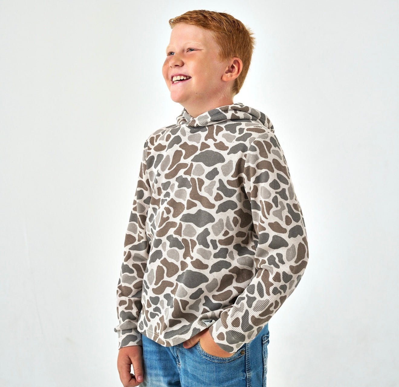 Youth/Toddler Burlebo Thermal Hoodie - Classic Deer Camo