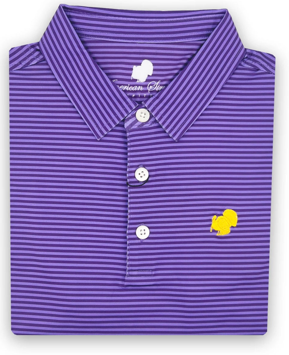 Youth American Strutter Performance Polo - Purple & Gold