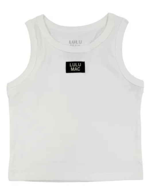 Lulu Mac OG Tank - White / Black Logo