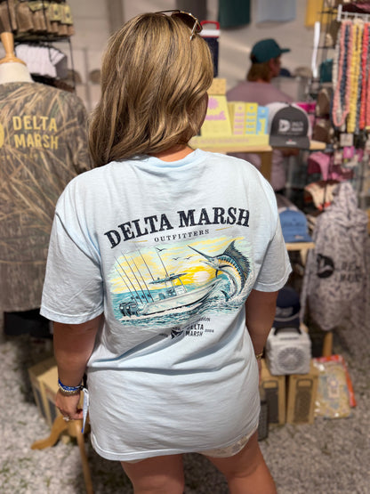 Delta Marsh - Boat Tee - Chambray