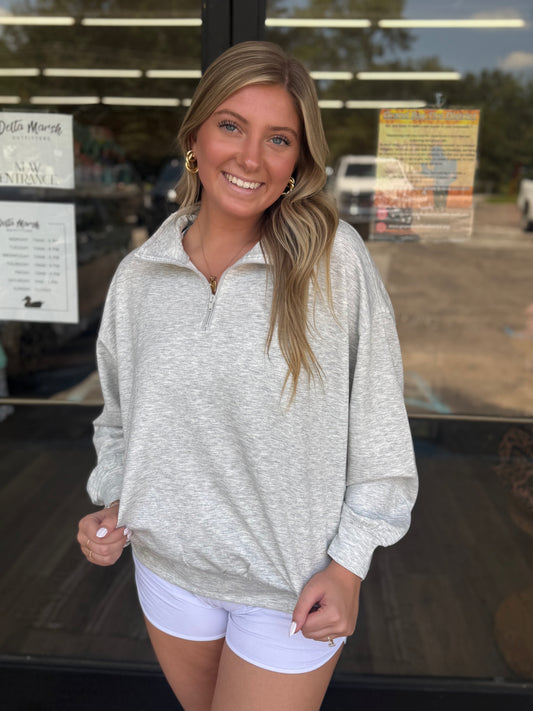 Scuba half zip pullover - Heather Grey - RLT- 4056Y