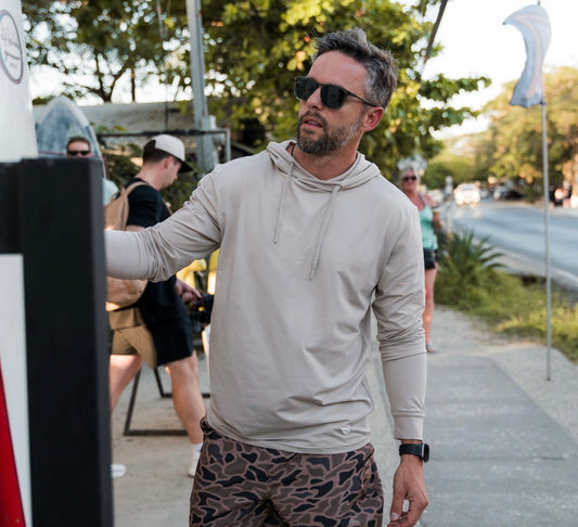 BURLEBO - Performance Hoodie - sandstone