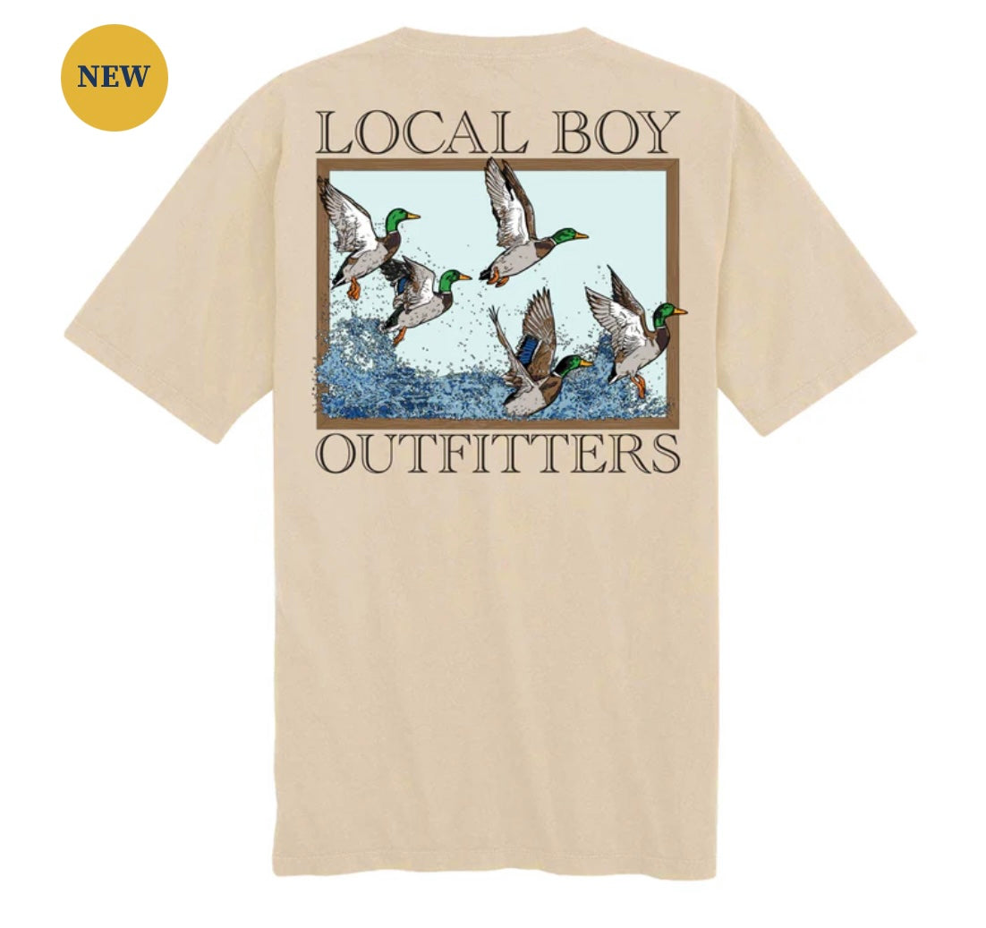 Local Boy Mallard Flock SS Tee - Latte