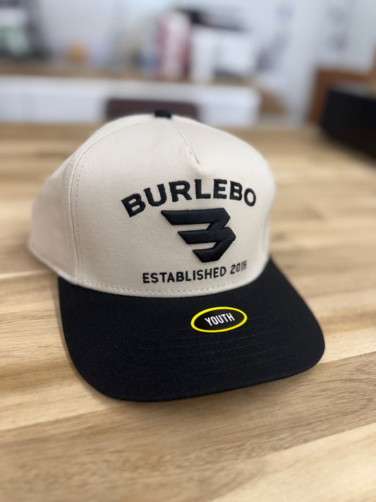 Youth BURLEBO - 3D Flying B Logo - Cream/Black
