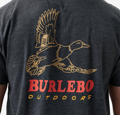 Burlebo Short Sleeve Tee - Duck Wild - Heather Black