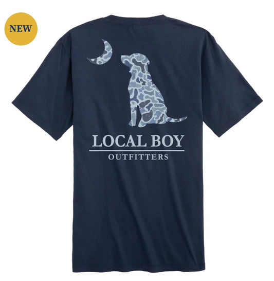 Toddler Local Boy Distressed LCF Cobalt Dog & Moon SS Tee - China Blue