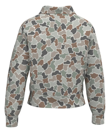 Local Girl Velvet Fleece Quarter-Zip - Forest Camo Flora