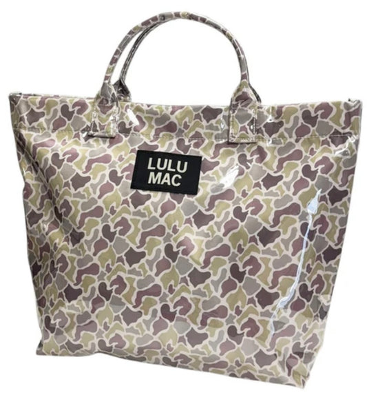 Lulu Mac Vinyl Tote Bag Light Camo