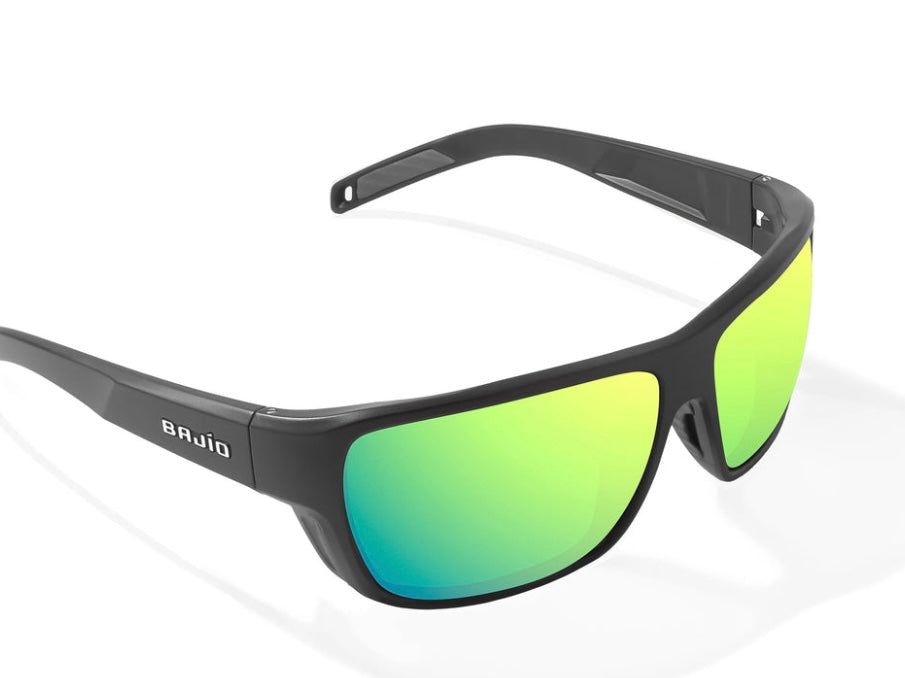 Bajio Rigolets - BLACK MATTE/ Green Mirror Glass - RIG220112