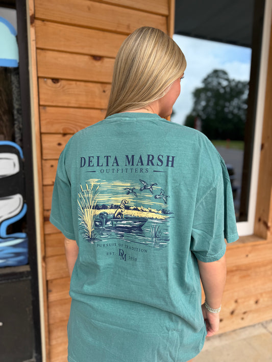 Delta Marsh - Pursuit Of Traditions Tee - Emerald