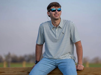 Local Boy Edisto Polo - Duck Green/White