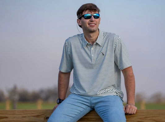 Local Boy Edisto Polo - Duck Green/White