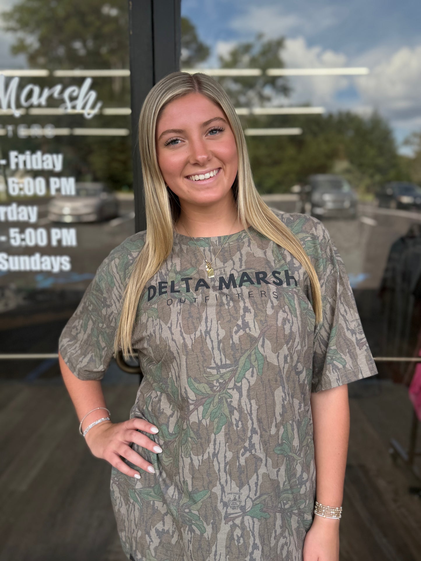 Adult Mossy Oak Delta Marsh S/S Tee- Greenleaf