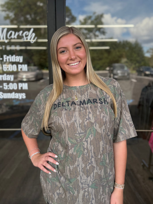 Adult Mossy Oak Delta Marsh S/S Tee- Greenleaf
