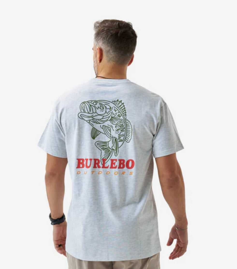 Burlebo Fish Wild Tee - Heather Ash Grey