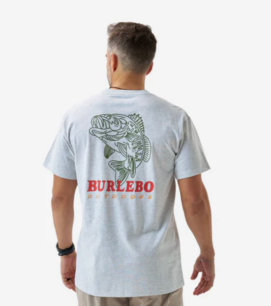 Burlebo Fish Wild Tee - Heather Ash Grey
